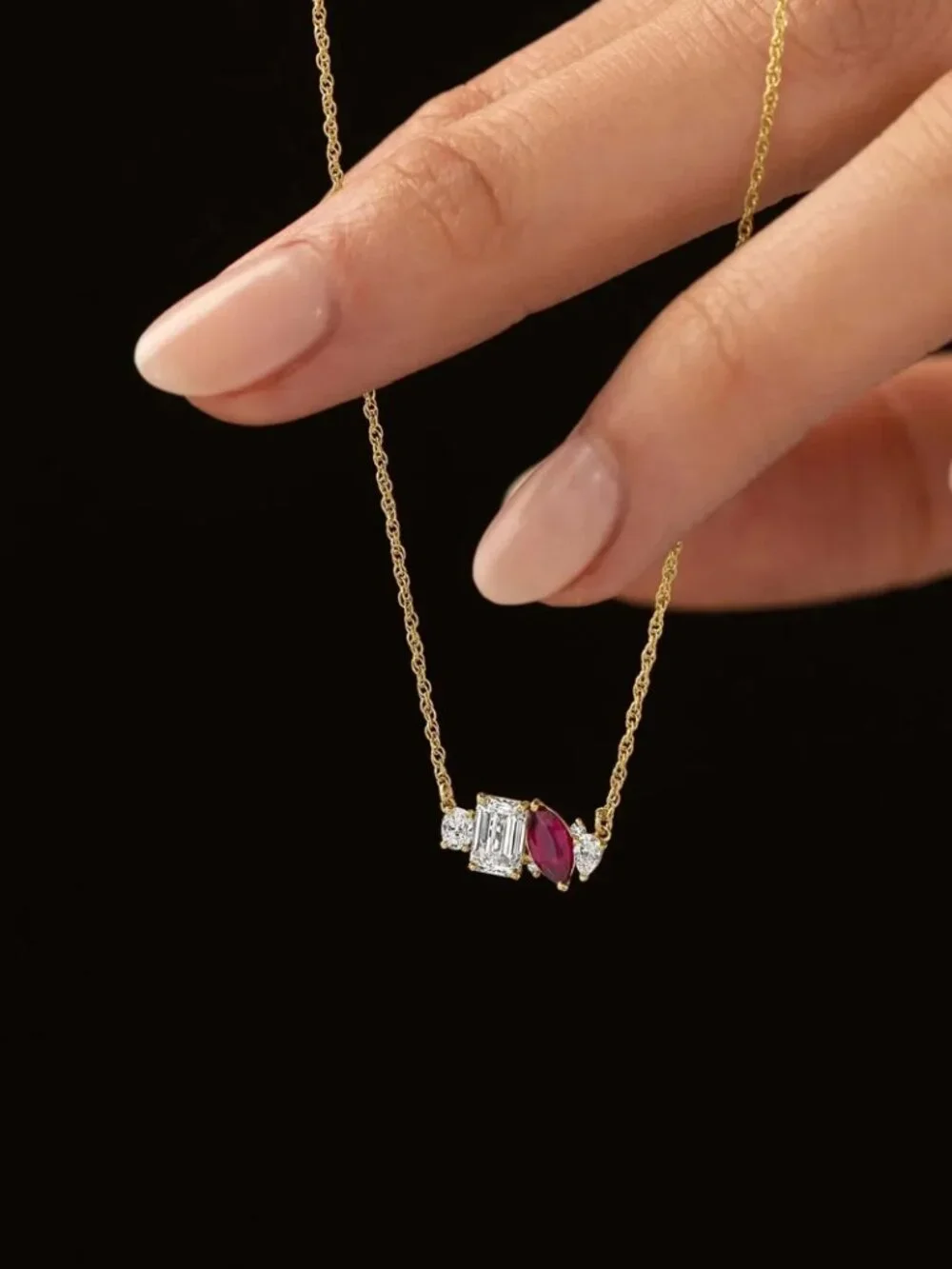 Birthstone pendant necklace